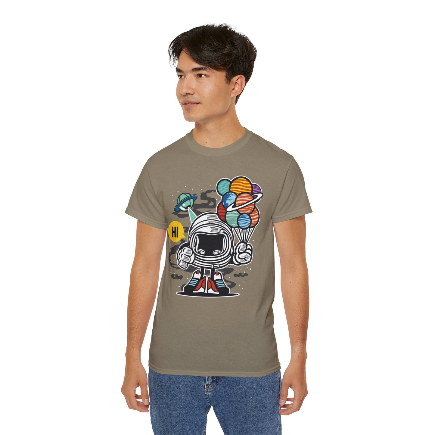 Astronaut Tee Shirt, Astronaut Graphic T‑Shirt, Cartoon Graphic T-Shirt, Art Design Shirt, Cosmos Tee Shirts 7