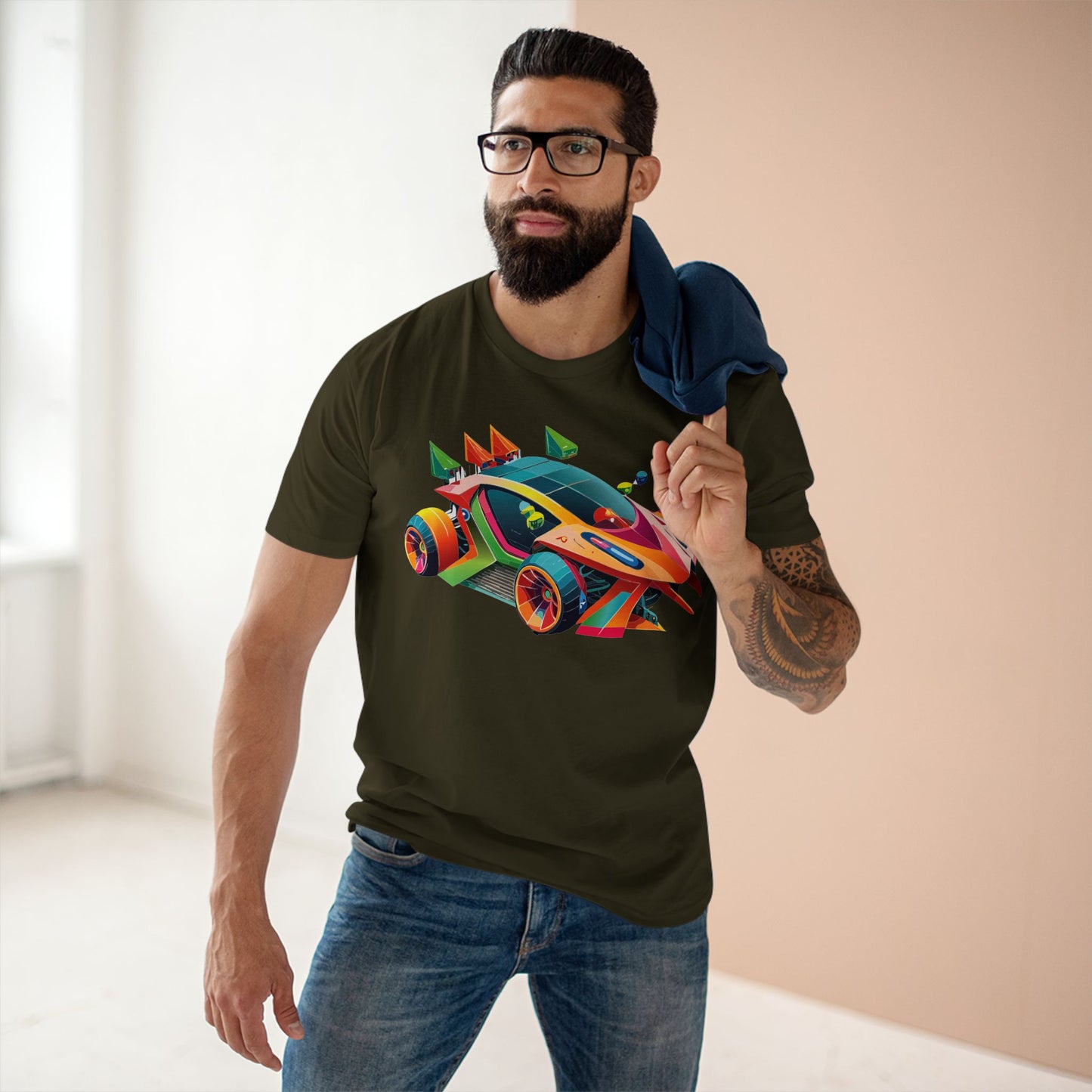 Unisex Hot Wheels Car Shirt Premium Cotton Tee With Unique Art Design Regular Fit Crew Neck Comfort