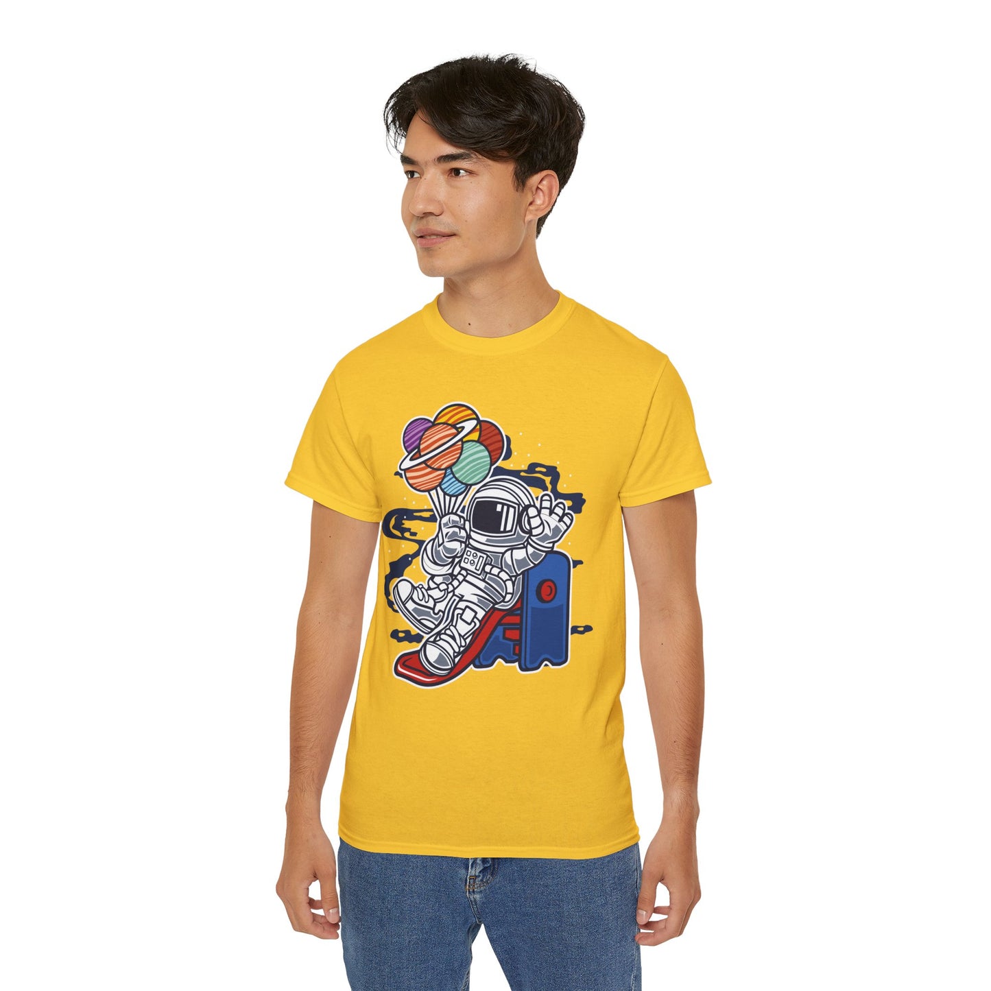 Astronaut Tee Shirt, Astronaut Graphic T‑Shirt, Cartoon Graphic T-Shirt, Art Design Shirt, Cosmos Tee Shirts 5