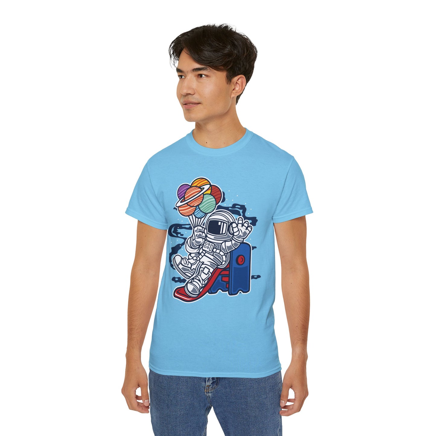 Astronaut Tee Shirt, Astronaut Graphic T‑Shirt, Cartoon Graphic T-Shirt, Art Design Shirt, Cosmos Tee Shirts 5