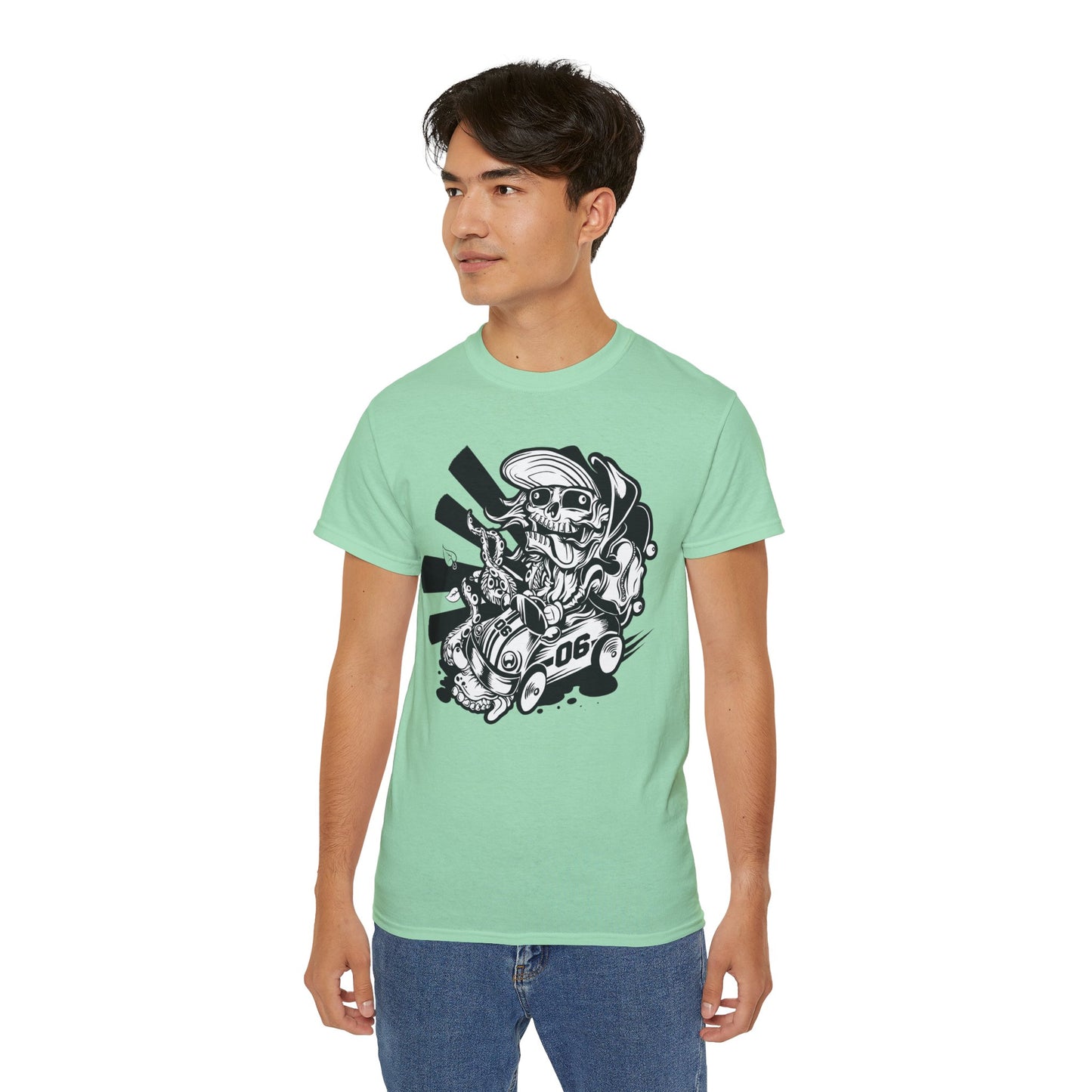 Skull Tee Shirt, Skull Graphic T‑Shirt, Cartoon Graphic T-Shirt, Art Design Shirt, Skull Tee Shirts
