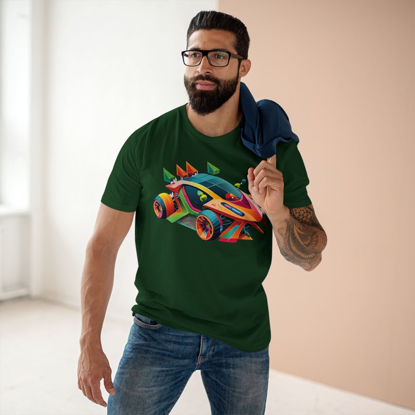 Unisex Hot Wheels Car Shirt Premium Cotton Tee With Unique Art Design Regular Fit Crew Neck Comfort