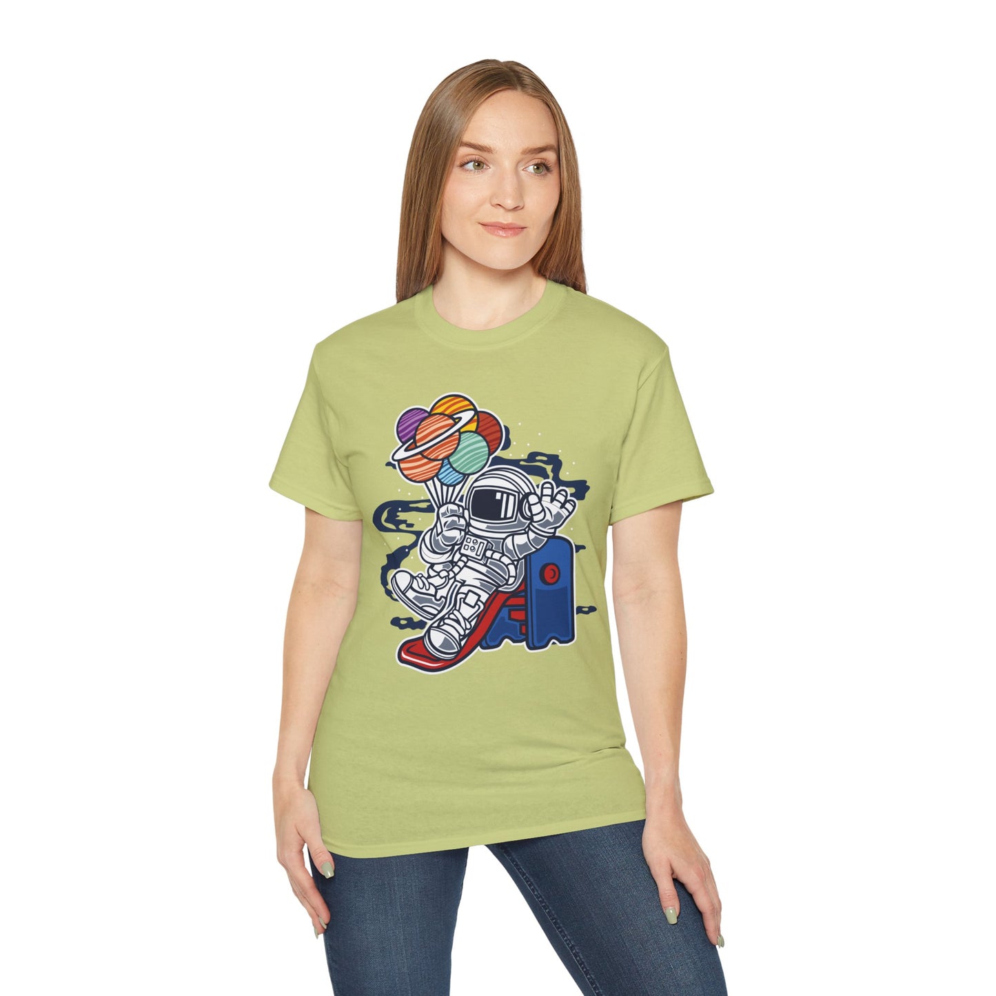 Astronaut Tee Shirt, Astronaut Graphic T‑Shirt, Cartoon Graphic T-Shirt, Art Design Shirt, Cosmos Tee Shirts 5