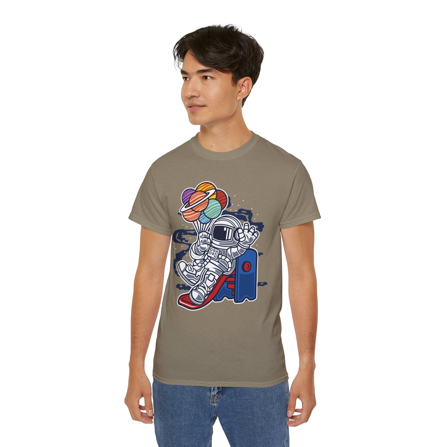 Astronaut Tee Shirt, Astronaut Graphic T‑Shirt, Cartoon Graphic T-Shirt, Art Design Shirt, Cosmos Tee Shirts 5