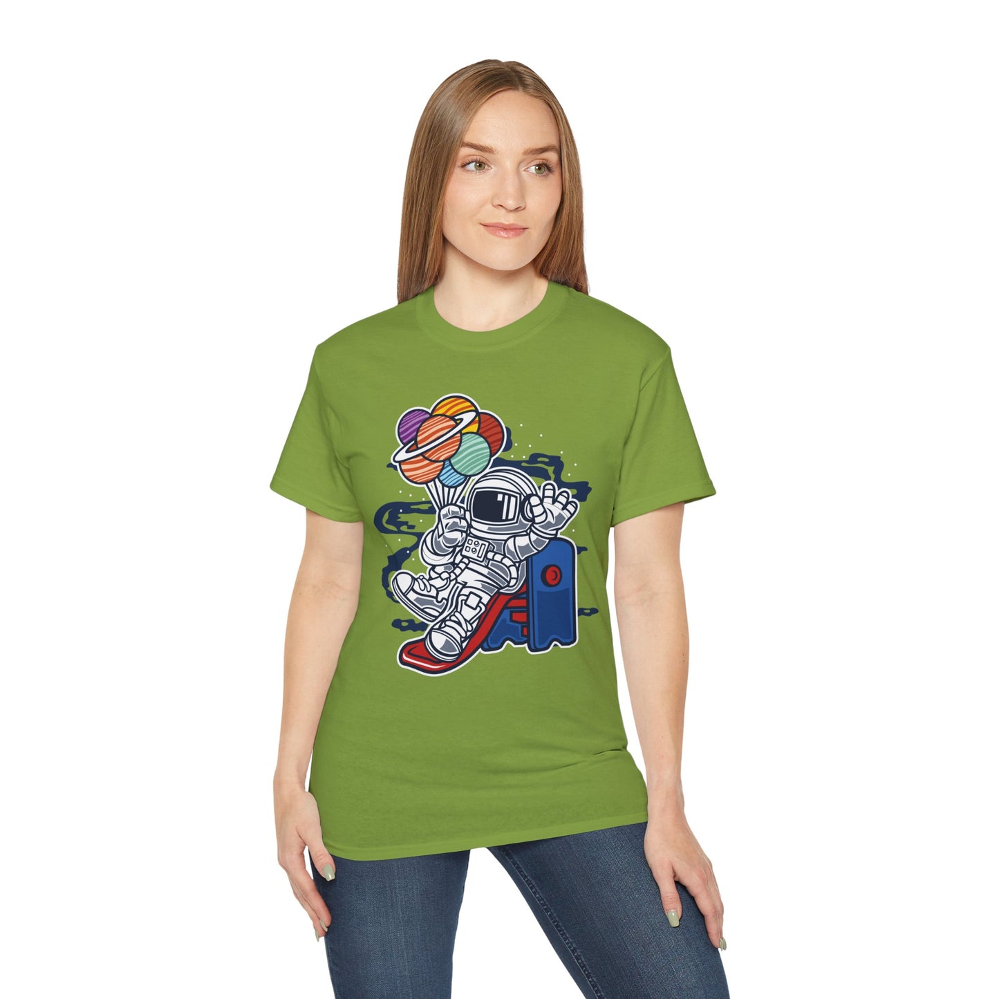 Astronaut Tee Shirt, Astronaut Graphic T‑Shirt, Cartoon Graphic T-Shirt, Art Design Shirt, Cosmos Tee Shirts 5