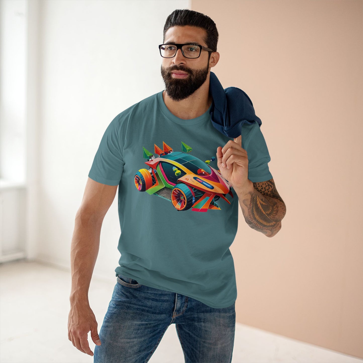 Unisex Hot Wheels Car Shirt Premium Cotton Tee With Unique Art Design Regular Fit Crew Neck Comfort