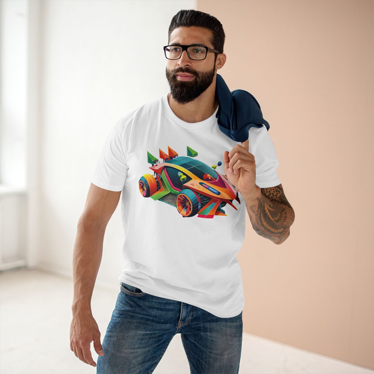 Unisex Hot Wheels Car Shirt Premium Cotton Tee With Unique Art Design Regular Fit Crew Neck Comfort