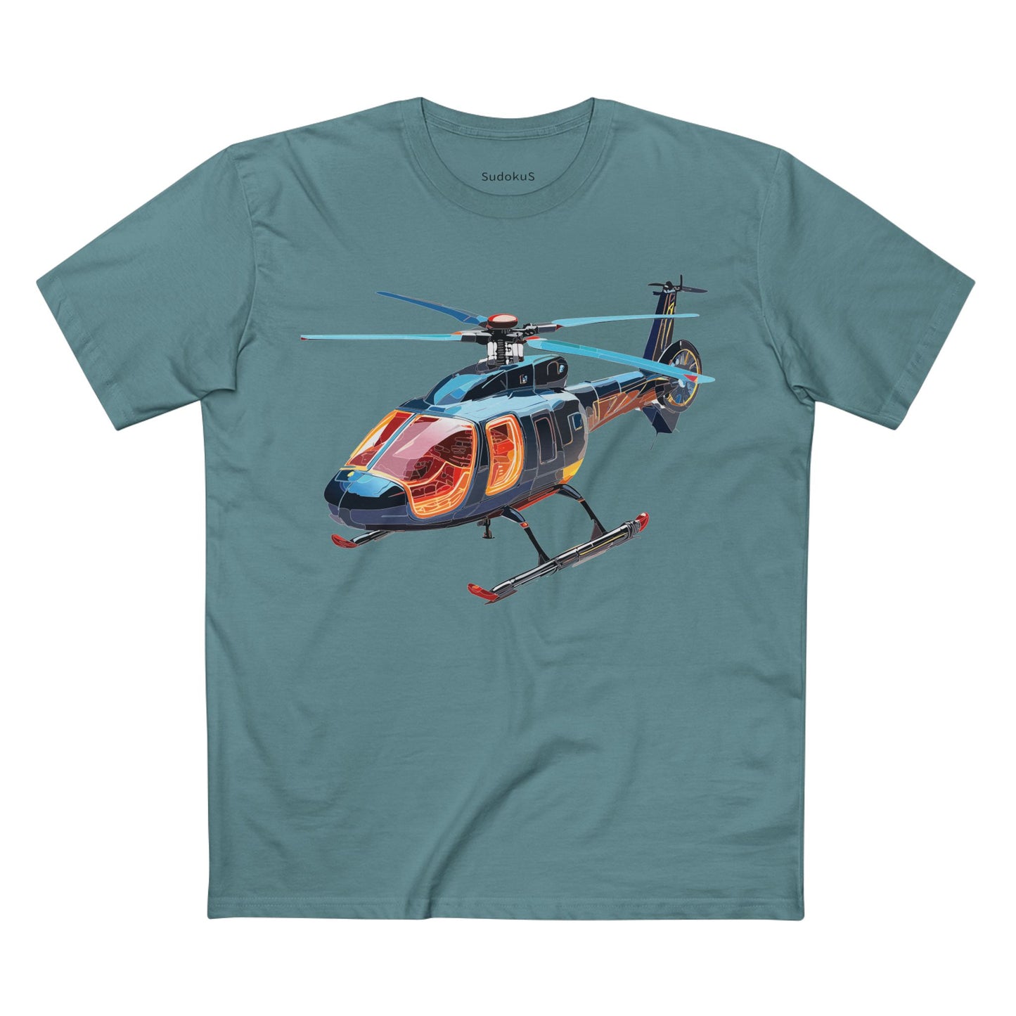 Helicopter Chopper Shirt Unisex Premium Cotton Tee With Unique Art Design Regular Fit Crew Neck