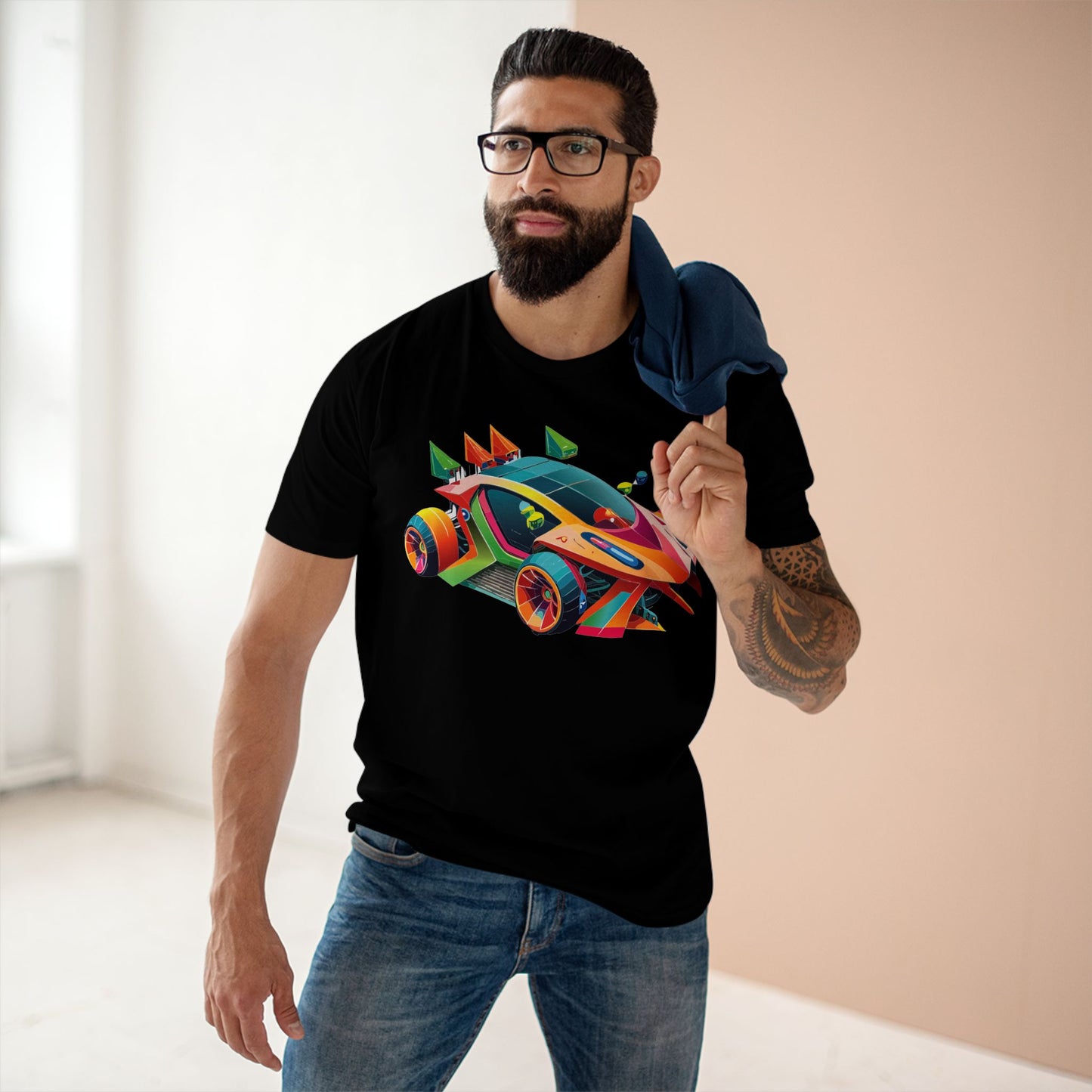 Unisex Hot Wheels Car Shirt Premium Cotton Tee With Unique Art Design Regular Fit Crew Neck Comfort