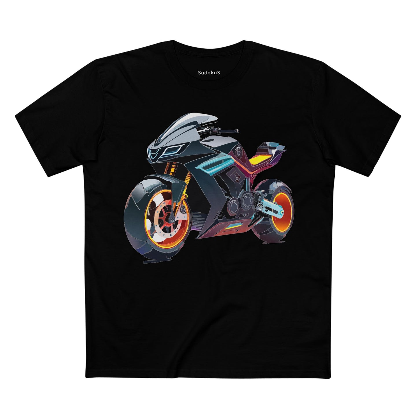 Unisex Premium Cotton Bike Shirt Moto Tee With Unique Art Design Regular Fit Preshrunk Crew Neck