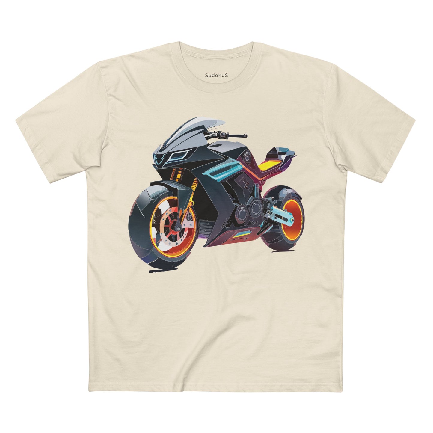 Unisex Premium Cotton Bike Shirt Moto Tee With Unique Art Design Regular Fit Preshrunk Crew Neck