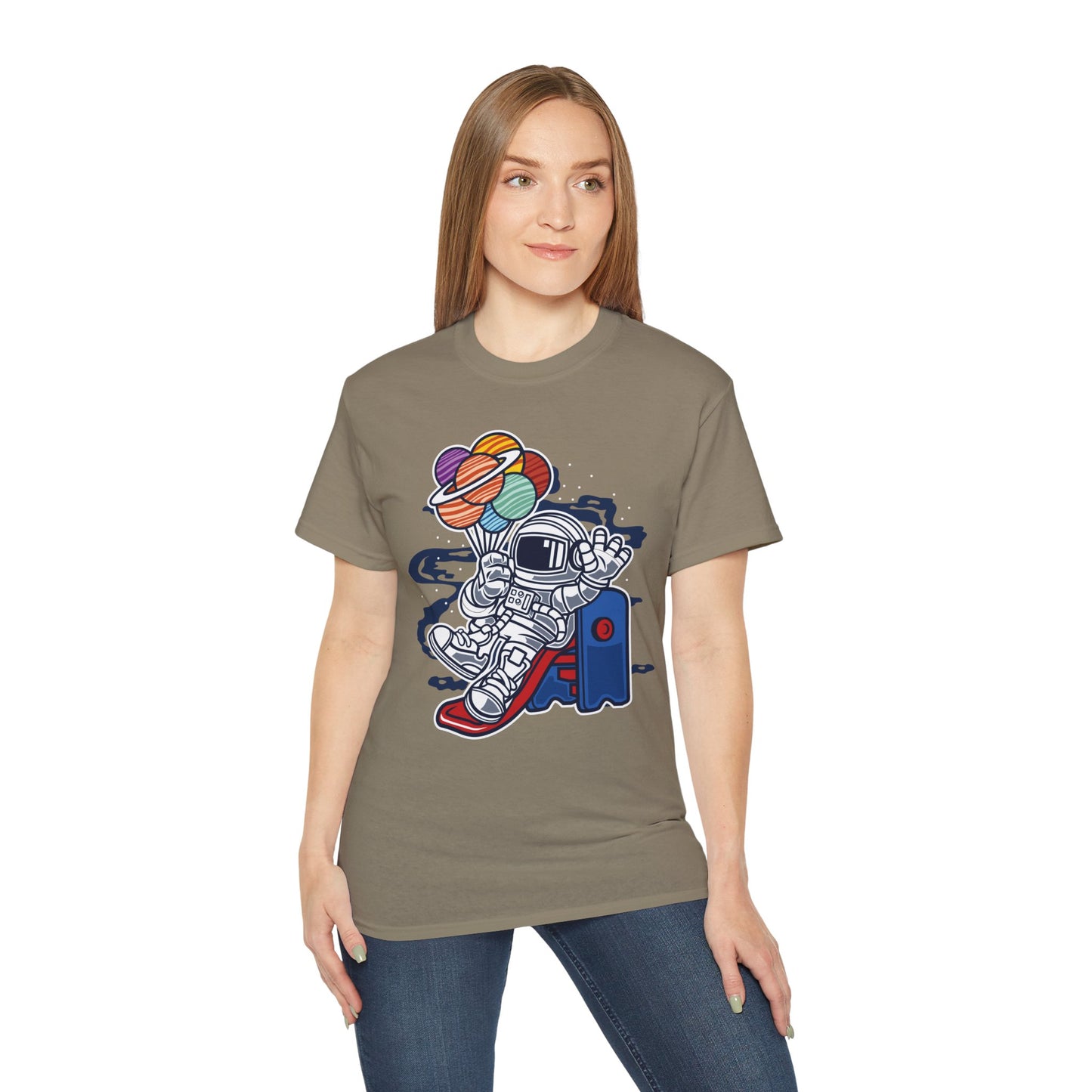 Astronaut Tee Shirt, Astronaut Graphic T‑Shirt, Cartoon Graphic T-Shirt, Art Design Shirt, Cosmos Tee Shirts 5