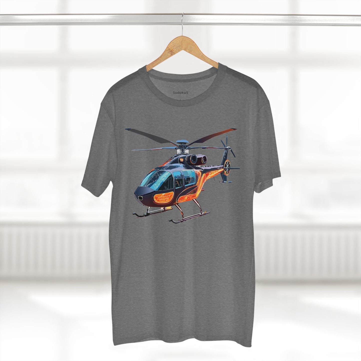 Helicopter Chopper Shirt Unisex Premium Cotton Tee With Unique Art Design Crew Neck Premium Quality